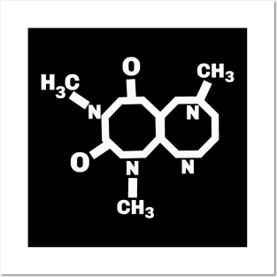 Caffeine Molecule Posters and Art